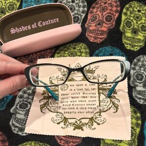 Vintage Juicy Couture Teal Glasses